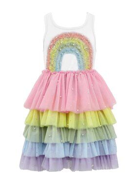3D Rainbow Tank Dress